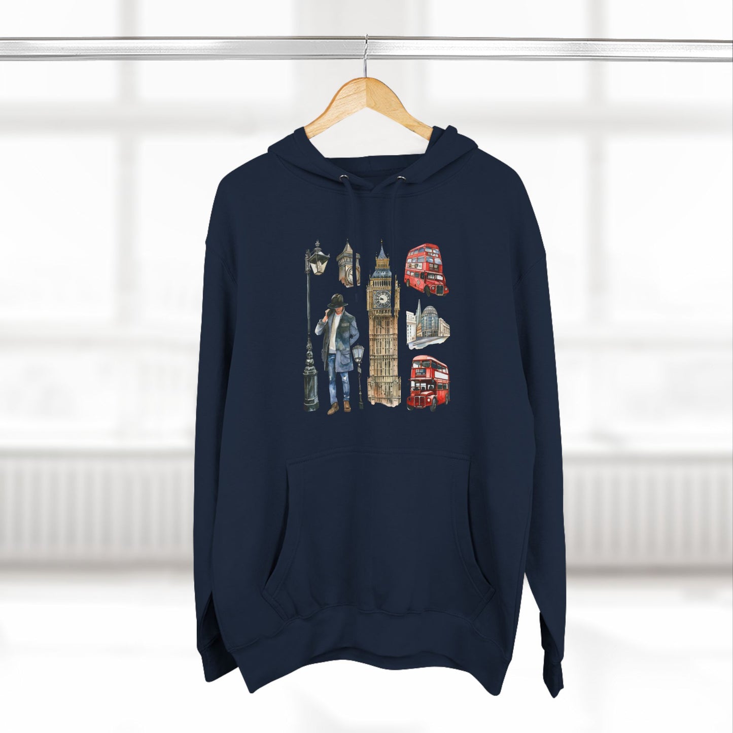 Vintage England Icons Cozy Three-Panel Fleece Hoodie