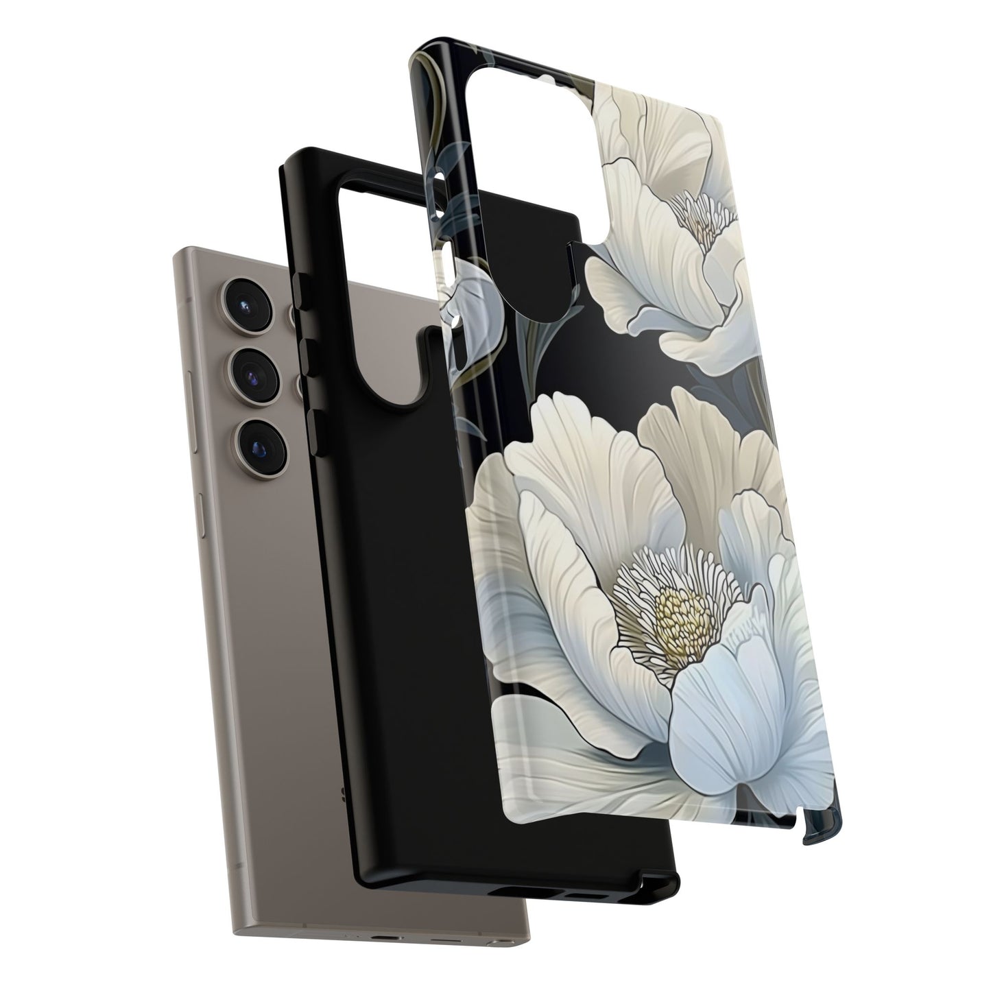 Floral Phone Case, Tough Cases for Women, Stylish Phone Cover, Floral Design Phone Protector, Nature Inspired Tech Accessories