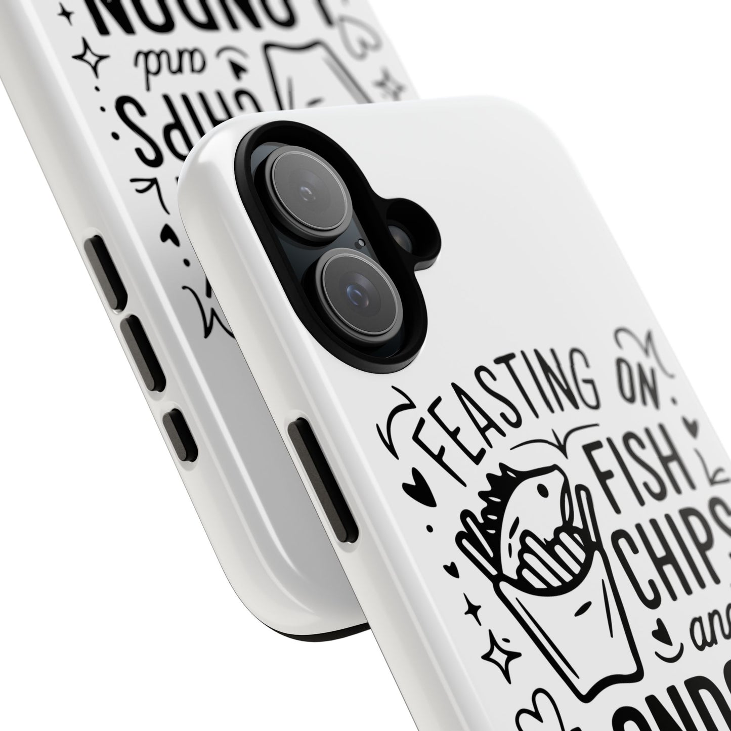 London Fish & Chips Phone Case | Fun Gift for Foodies, Travel Lovers, London Souvenir, Unique Accessories, Personalization Option
