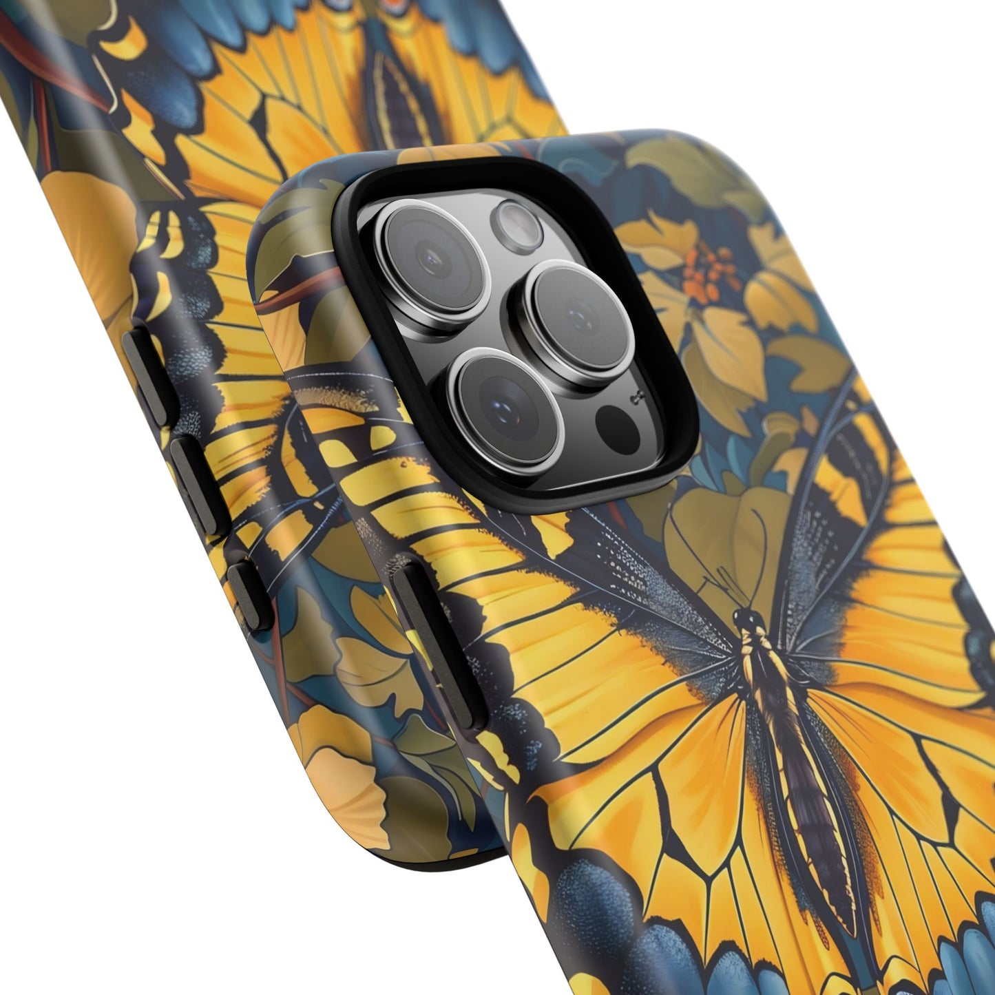 Colorful Butterfly Phone Case, Floral Design, Tough Cases, Protective Cover, Gifts for Nature Lovers, Birthday Present