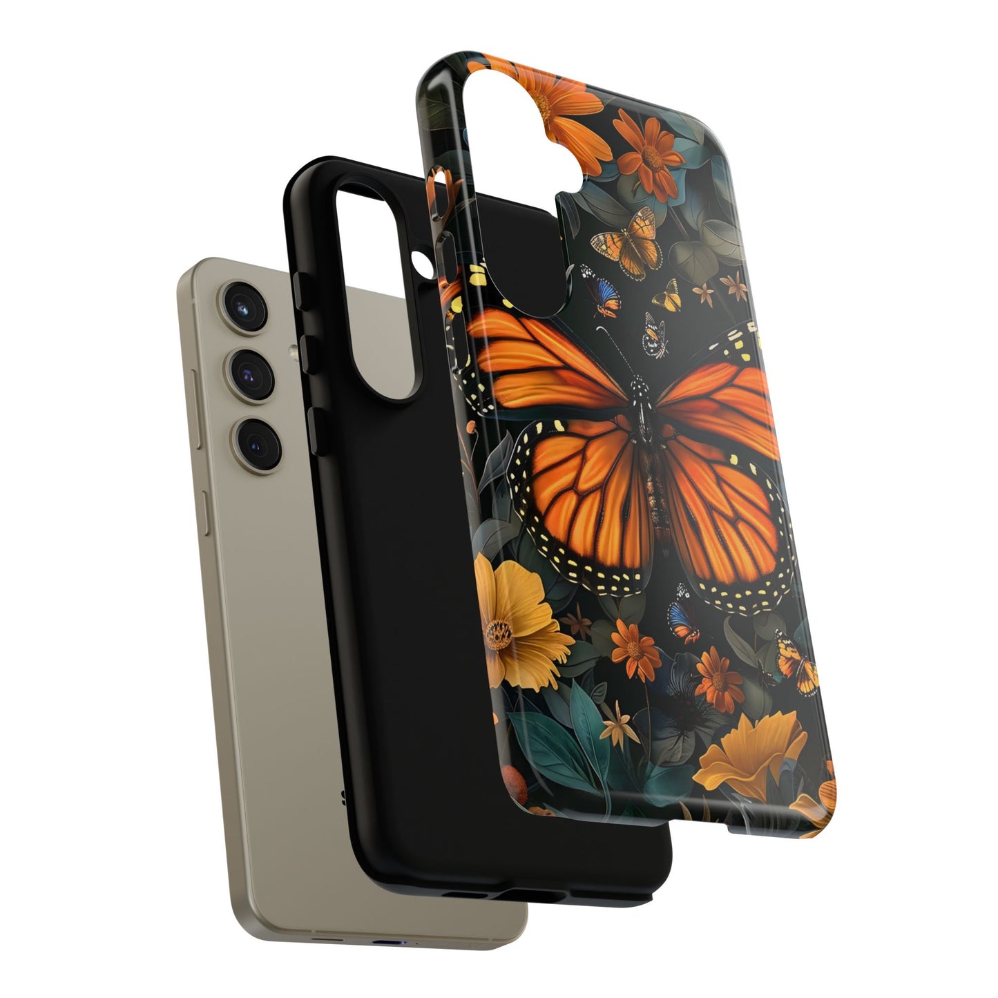 Monarch Butterfly Phone Case, Tough Cases, Nature Lover Gift, Floral Mobile Cover, Eco-Friendly Phone Accessory, Butterfly Design