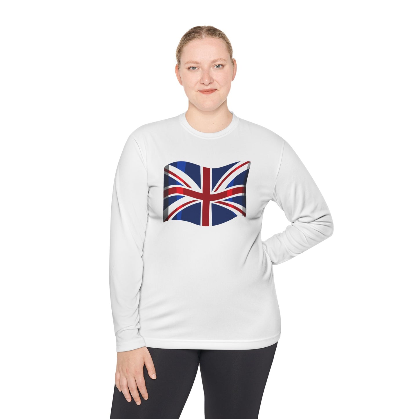 Unisex Lightweight Long Sleeve Tee - I Love England - British Flag Design