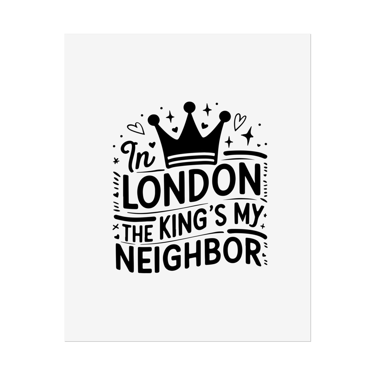 London Themed Rolled Poster - Whimsical Art Print for Home Decor, Gifts, Travel Lovers, Wall Art, Inspirational Quote