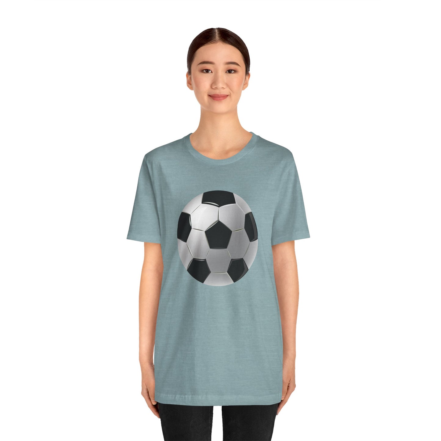 Unisex Jersey Short Sleeve Tee - Dynamic Football Design - Sports Passion and Energy