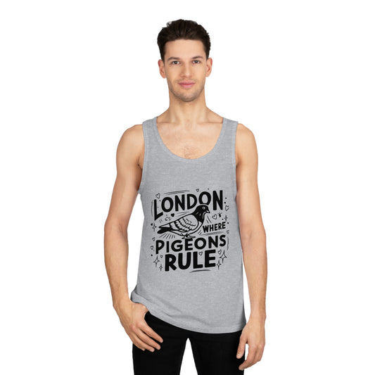 Unisex Softstyle™ Tank Top - London where Pigeons Rule