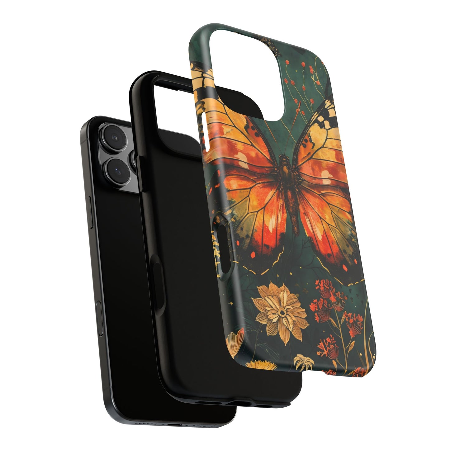 Butterfly Phone Case – Tough Cases for Nature Lovers, Floral Design, Butterfly Art, Unique Gift, Eco-Friendly Protection