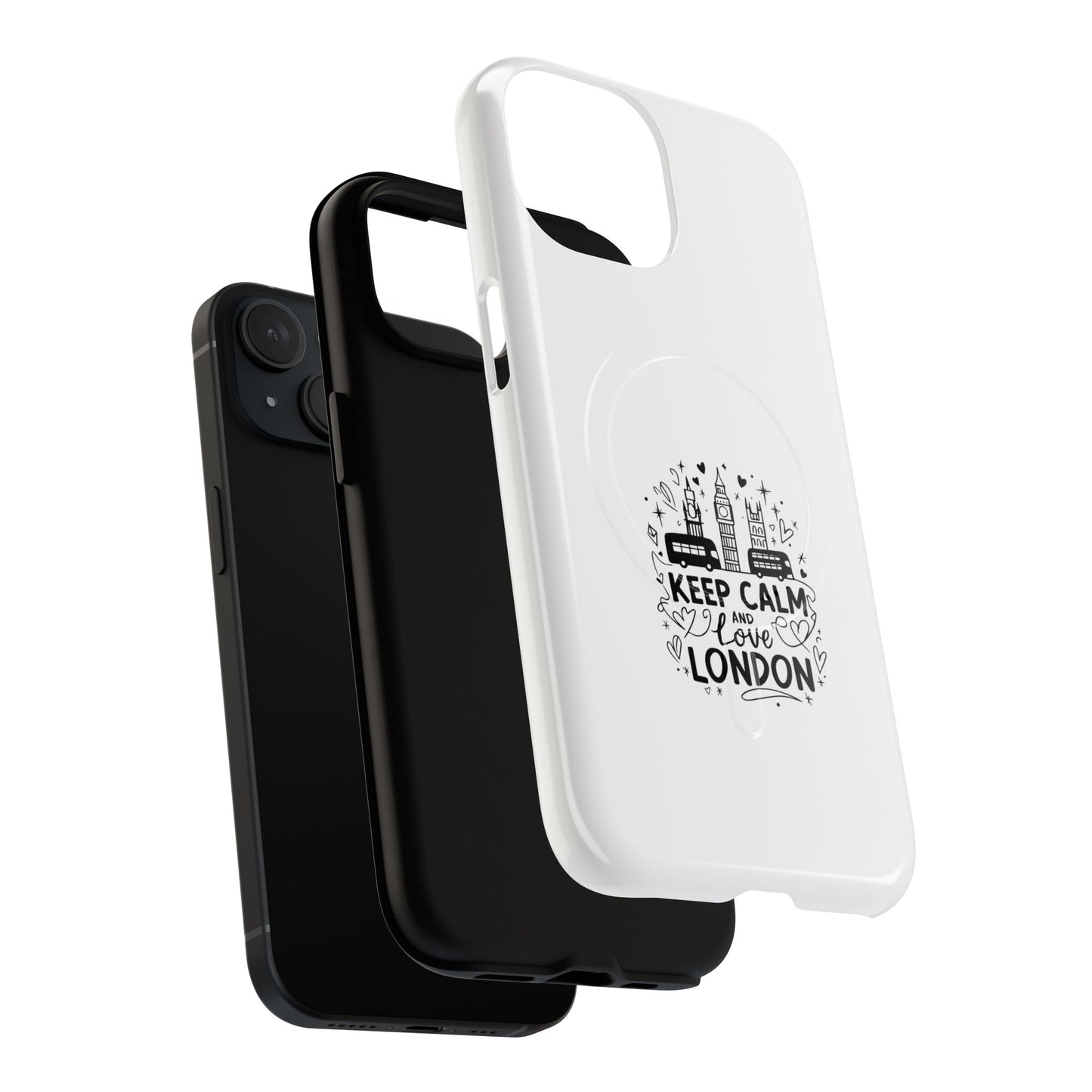 London Love Tough Magnetic Phone Case, Keep Calm Case, Personalized Gift for Travelers, Phone Accessory, Unique Phone Cover