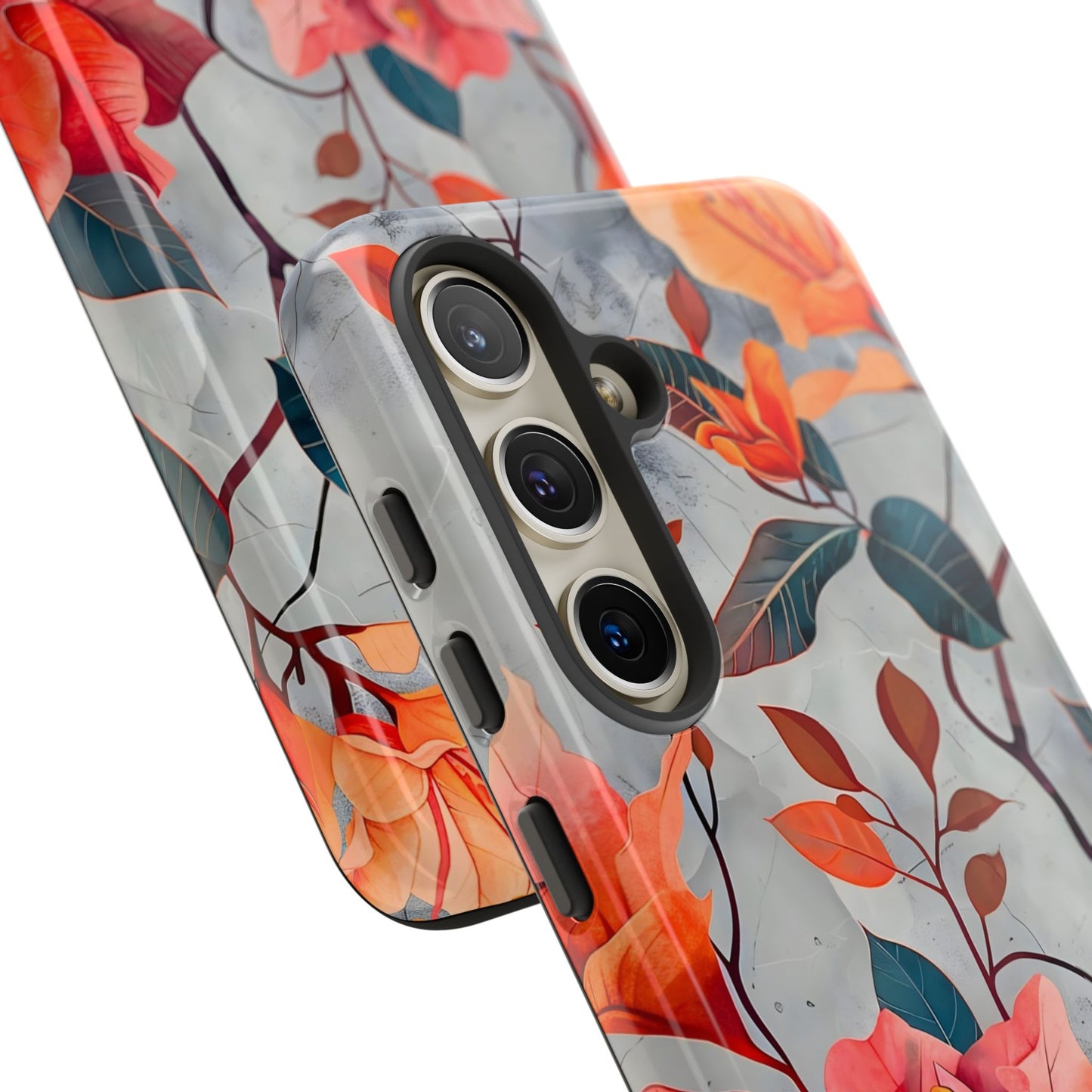 Floral Phone Case, Tough Cases, Flower Power, Gift for Her, Decorative Phone Cover, Trendy Accessories, Everyday Style