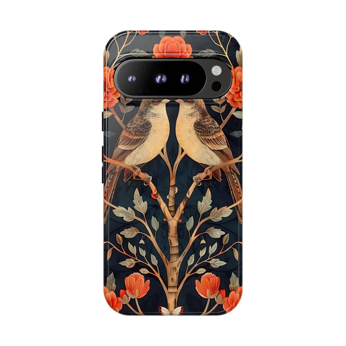 Floral Phone Case – Tough Cases with Bird Design, Unique Gift for Nature Lovers, Stylish Tech Accessory, Phone Cover, Artistic Case