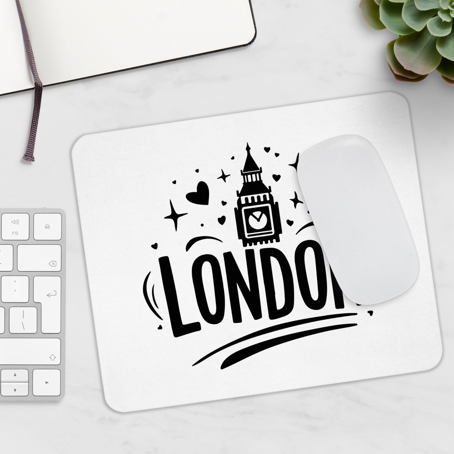 London-Themed Mouse Pad, Office Decor, Gift for London Lovers, Unique Mouse Mat, Travel Souvenir, Stylish Desk Accessory