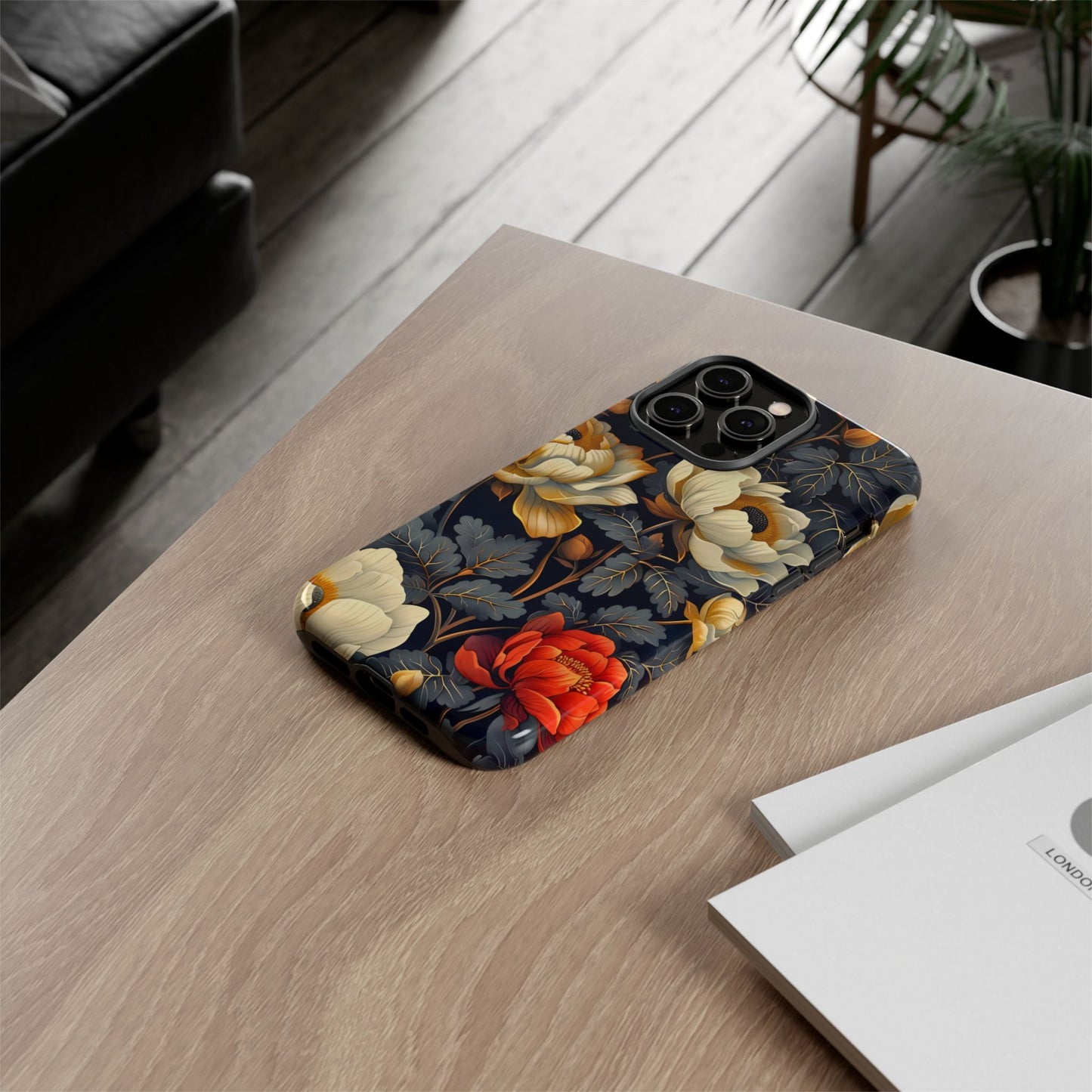 Floral Phone Case - Tough Cases, Stylish Mobile Cover, Flower Design, Holiday Gift, Trendy Accessory, Eco-Friendly Case