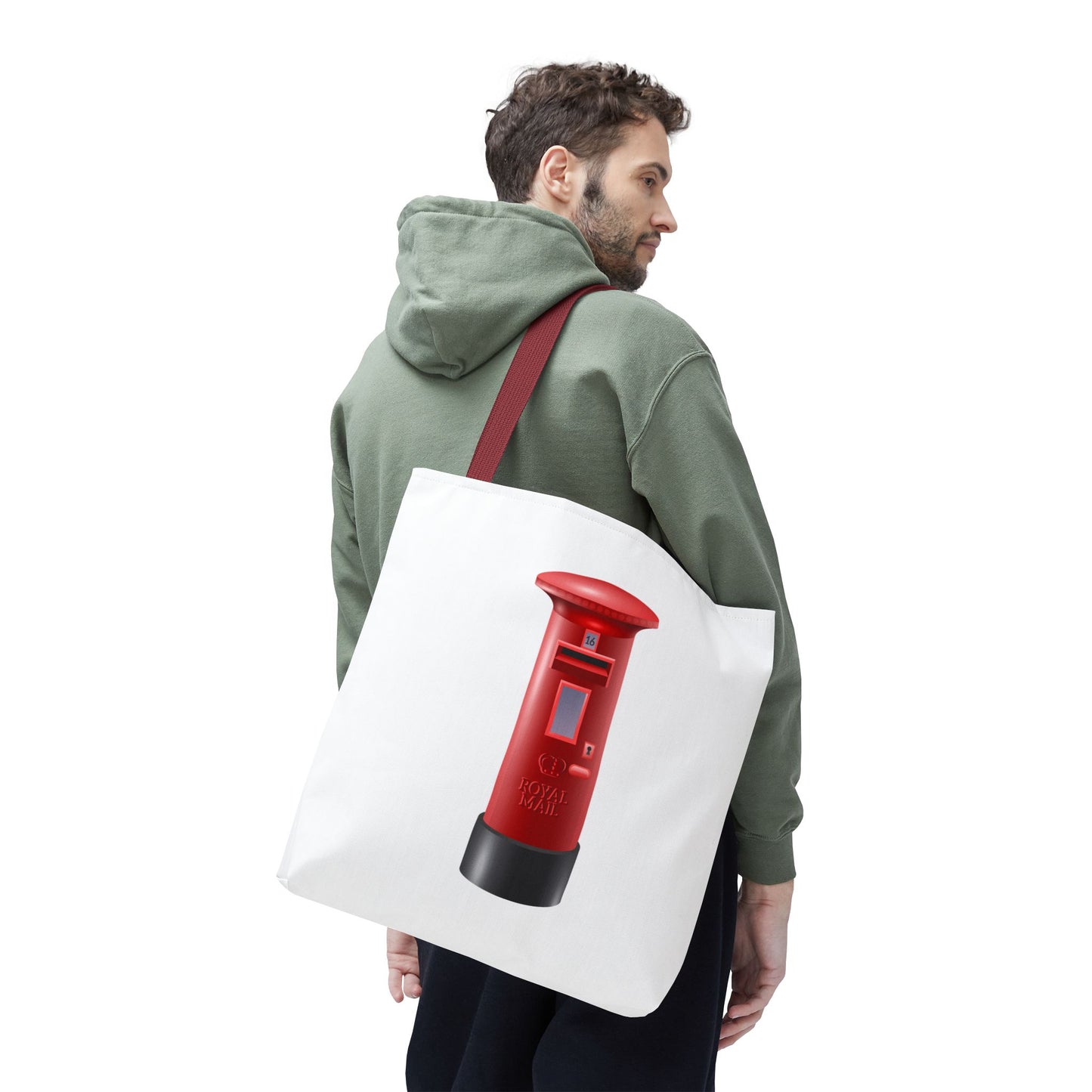 Vintage Post Box Tote Bag, Perfect for Postage Lovers, Everyday Use, Gift Idea for Holidays, Eco-Friendly Carryall