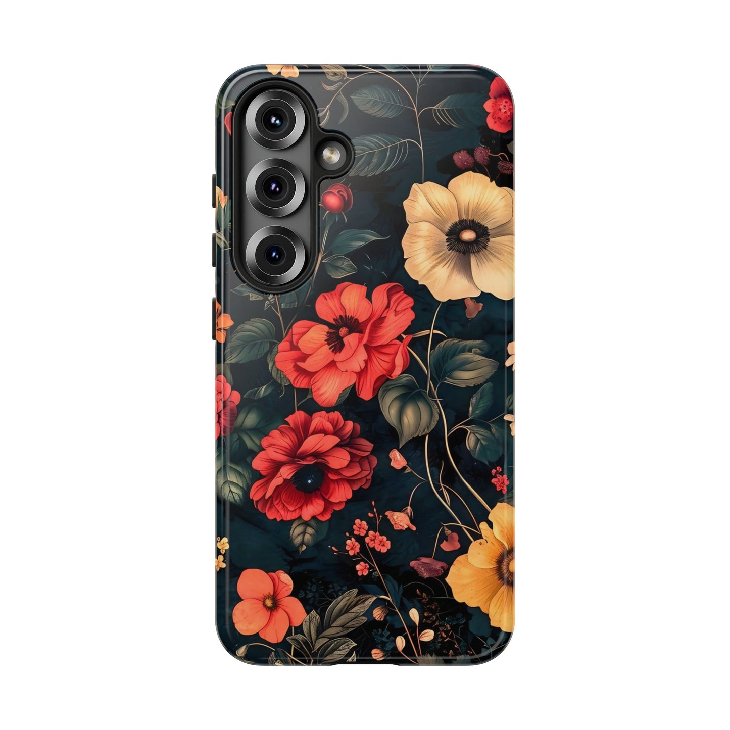 Floral Phone Case, Tough Cases, Flower Motif, Protective Cover, Gift for Her, Floral Design, Spring Accessory