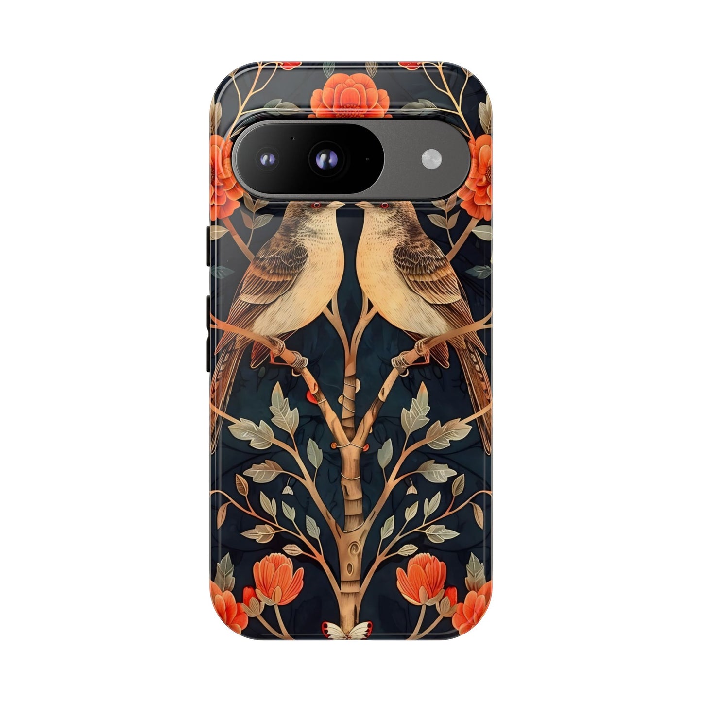 Floral Phone Case – Tough Cases with Bird Design, Unique Gift for Nature Lovers, Stylish Tech Accessory, Phone Cover, Artistic Case