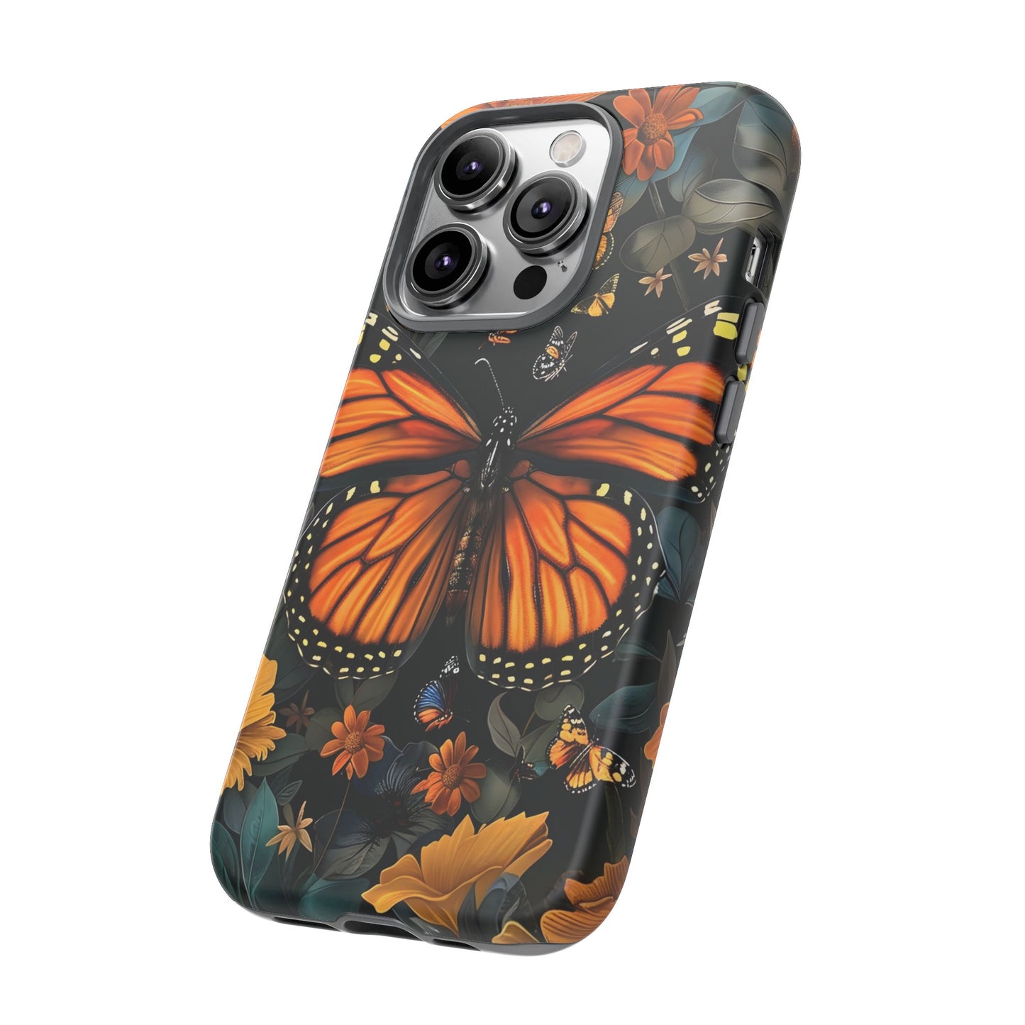 Monarch Butterfly Phone Case, Tough Cases, Nature Lover Gift, Floral Mobile Cover, Eco-Friendly Phone Accessory, Butterfly Design