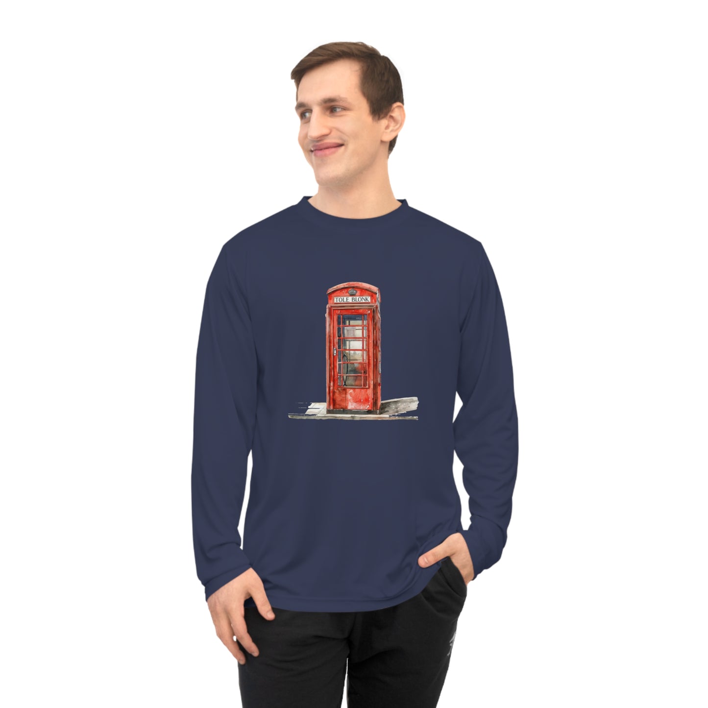 Unisex Performance Long Sleeve Shirt - Iconic Red Phone