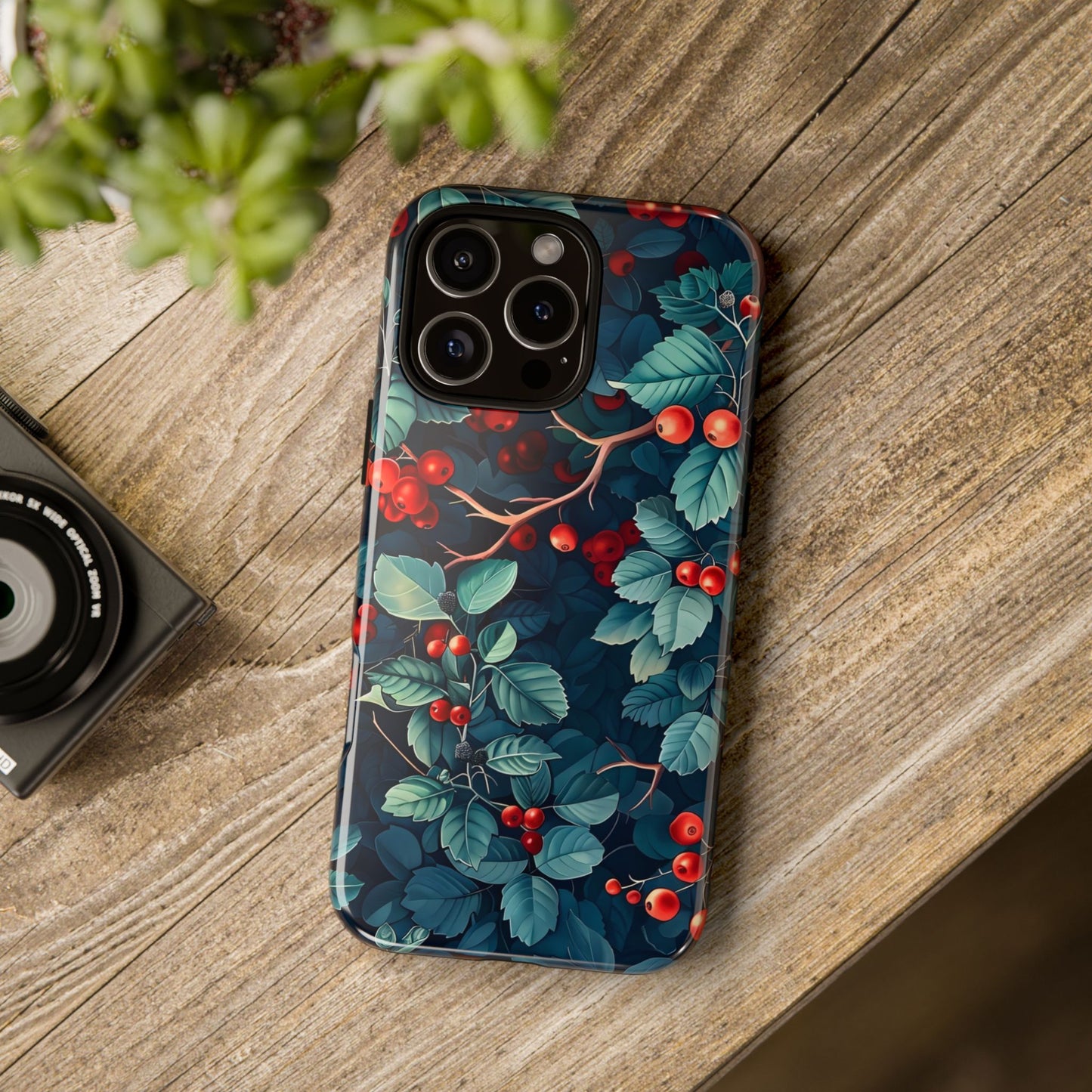 Berry Blossom Phone Case - Nature Lover's Gift, Floral Design, Cute Accessory for Spring, Unique Tech Cover, Perfect for Holidays