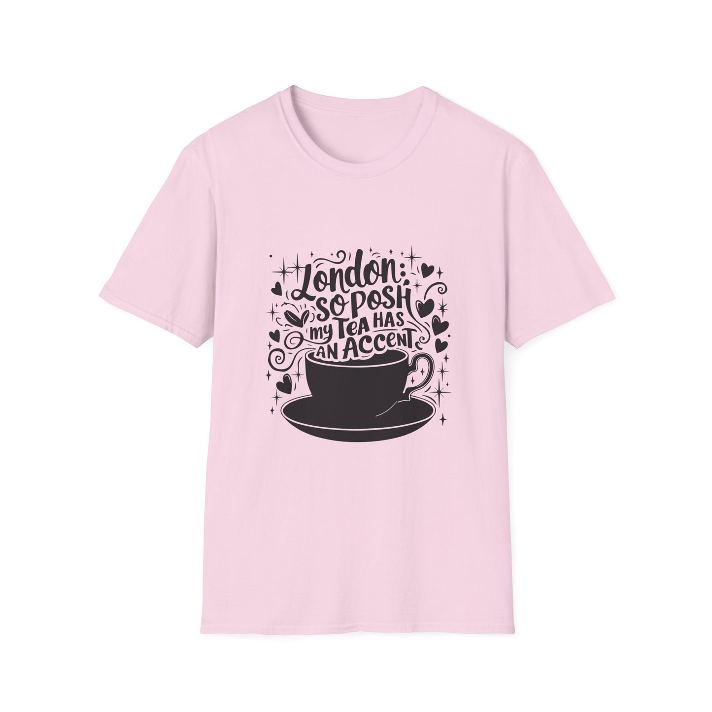 My London Tea has an Accent Unisex Softstyle T-Shirt