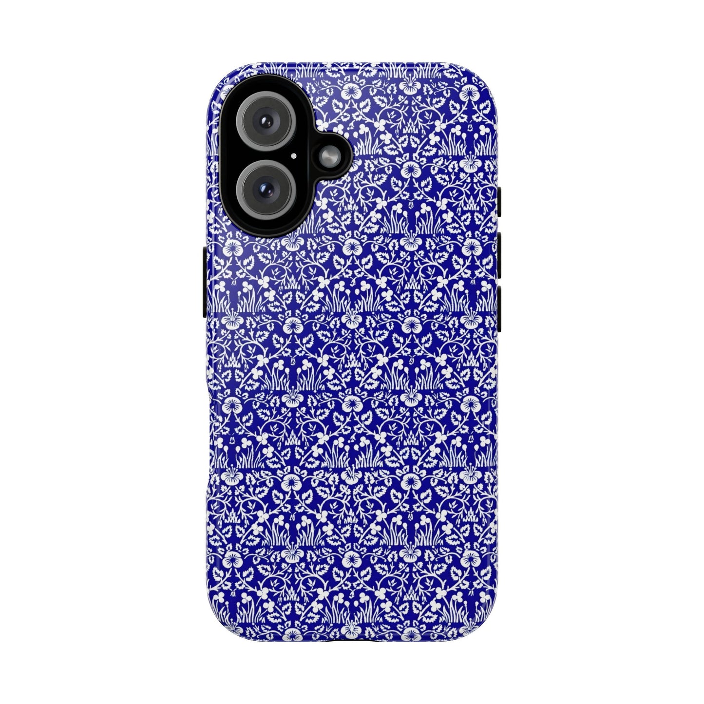 Elegant Floral Phone Case - Tough Cases, Blue Floral Design, Stylish Phone Accessory, Unique Gift, Modern Tech Protection