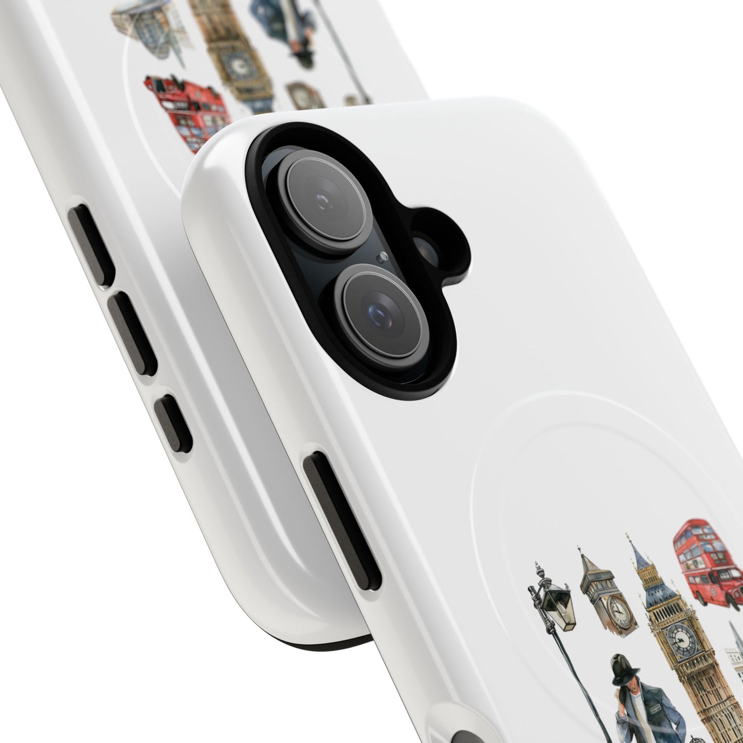 London-Themed Tough Magnetic Phone Case, Durable iPhone Cover, Gift for Travelers, Unique Cell Phone Accessories