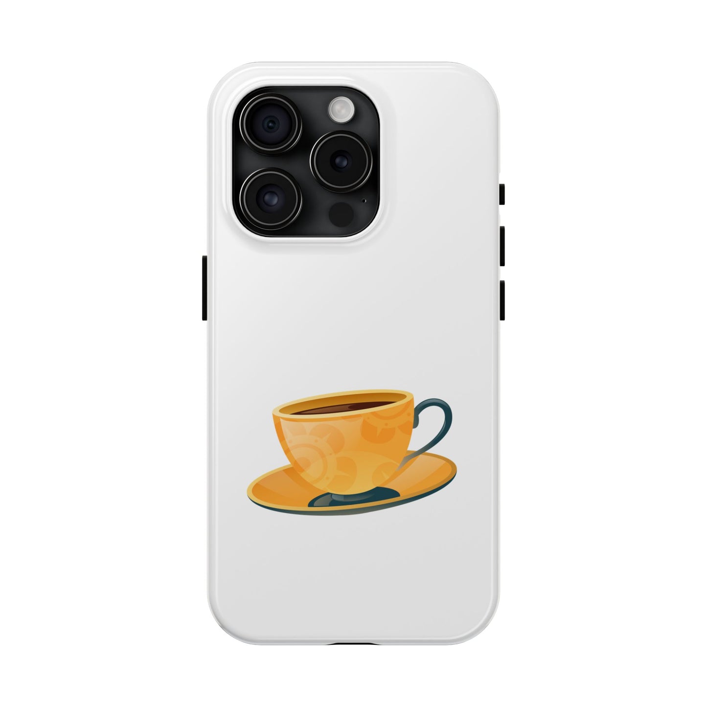 Stylish Tough Phone Case with Coffee Cup Design, Coffee Lover Gift, Phone Accessories for Fall, Cute Phone Cover, Durable Protection