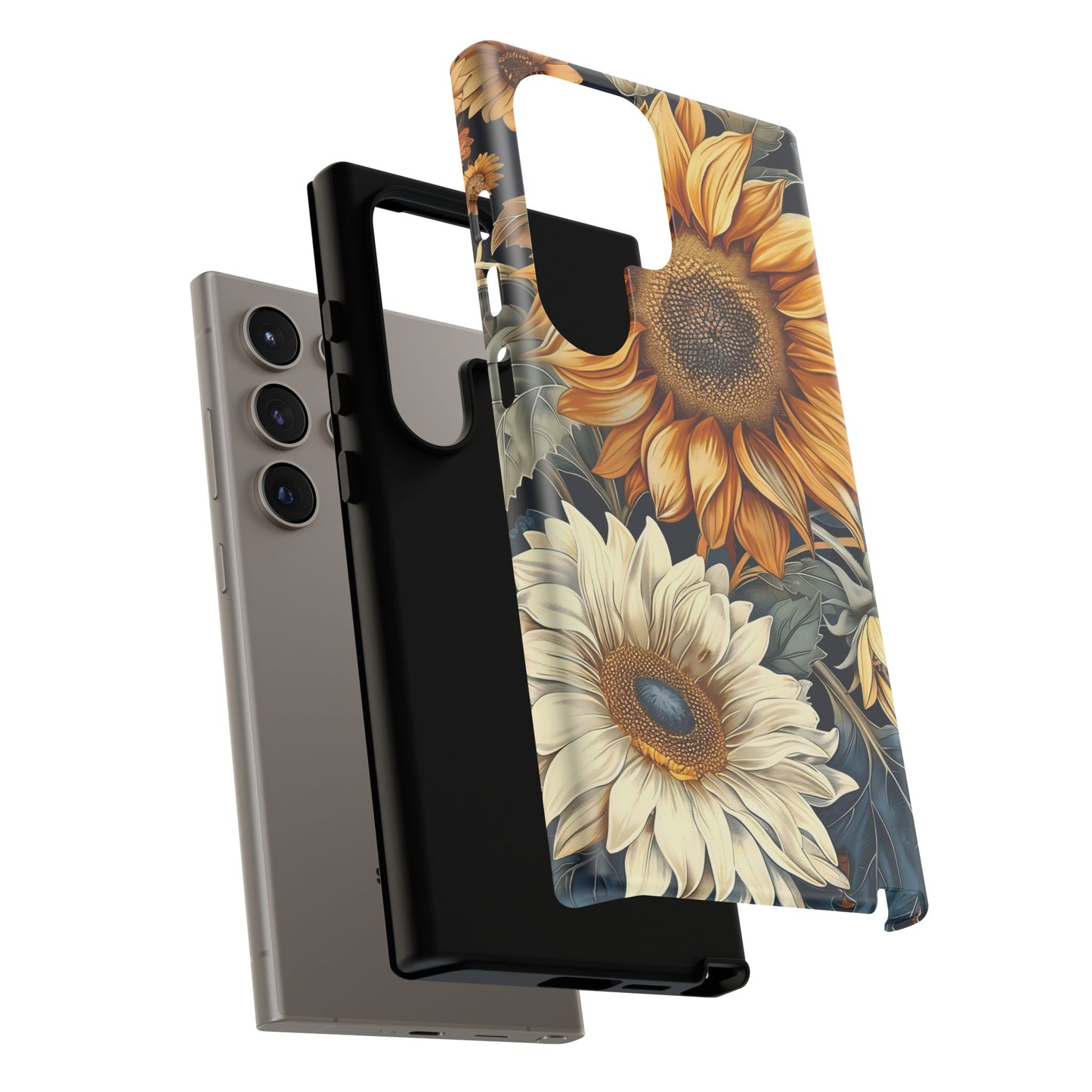 Sunflower Phone Case, Floral Tough Phone Cover, Gift for Nature Lovers, Phone Accessories, Sunflower Gifts