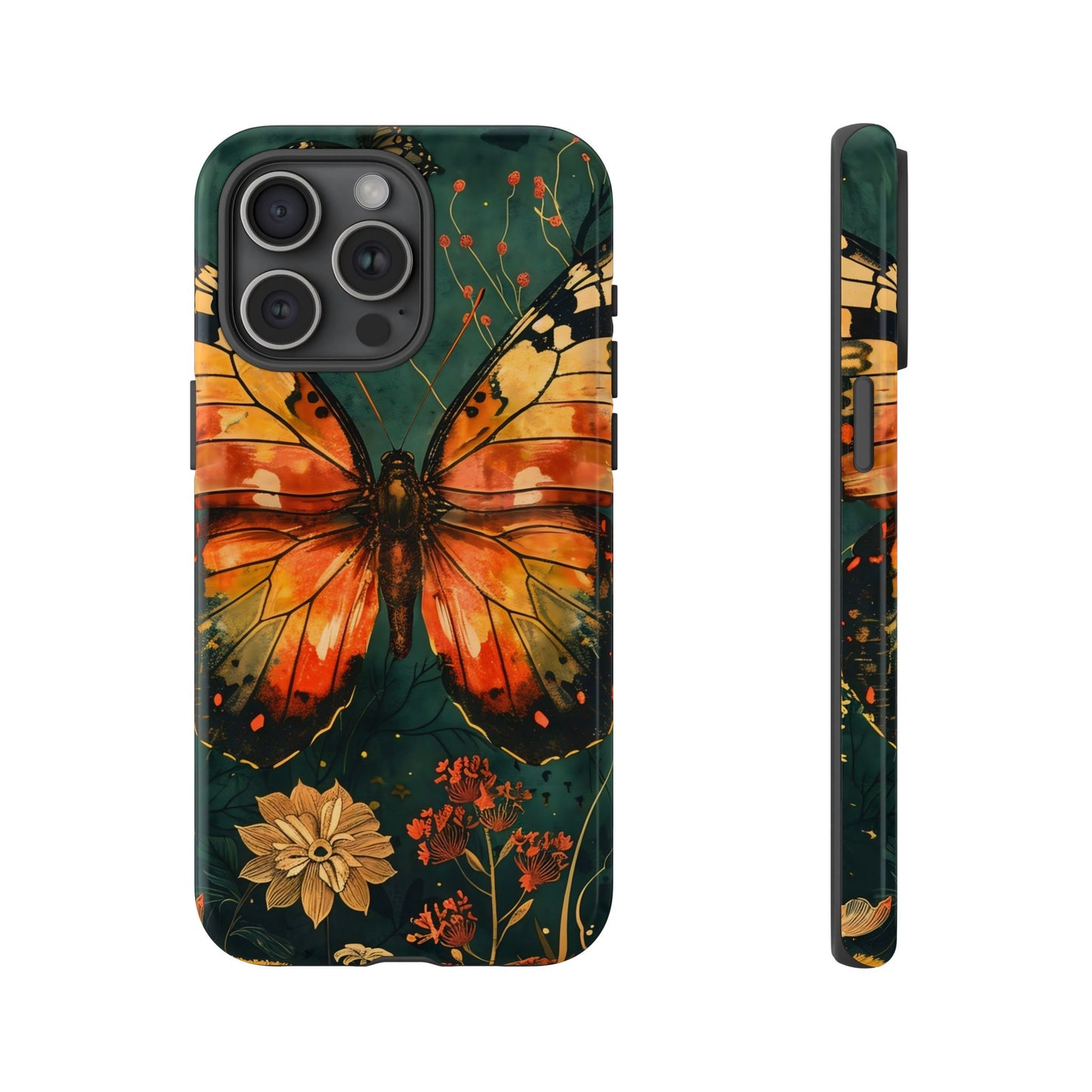 Butterfly Phone Case – Tough Cases for Nature Lovers, Floral Design, Butterfly Art, Unique Gift, Eco-Friendly Protection