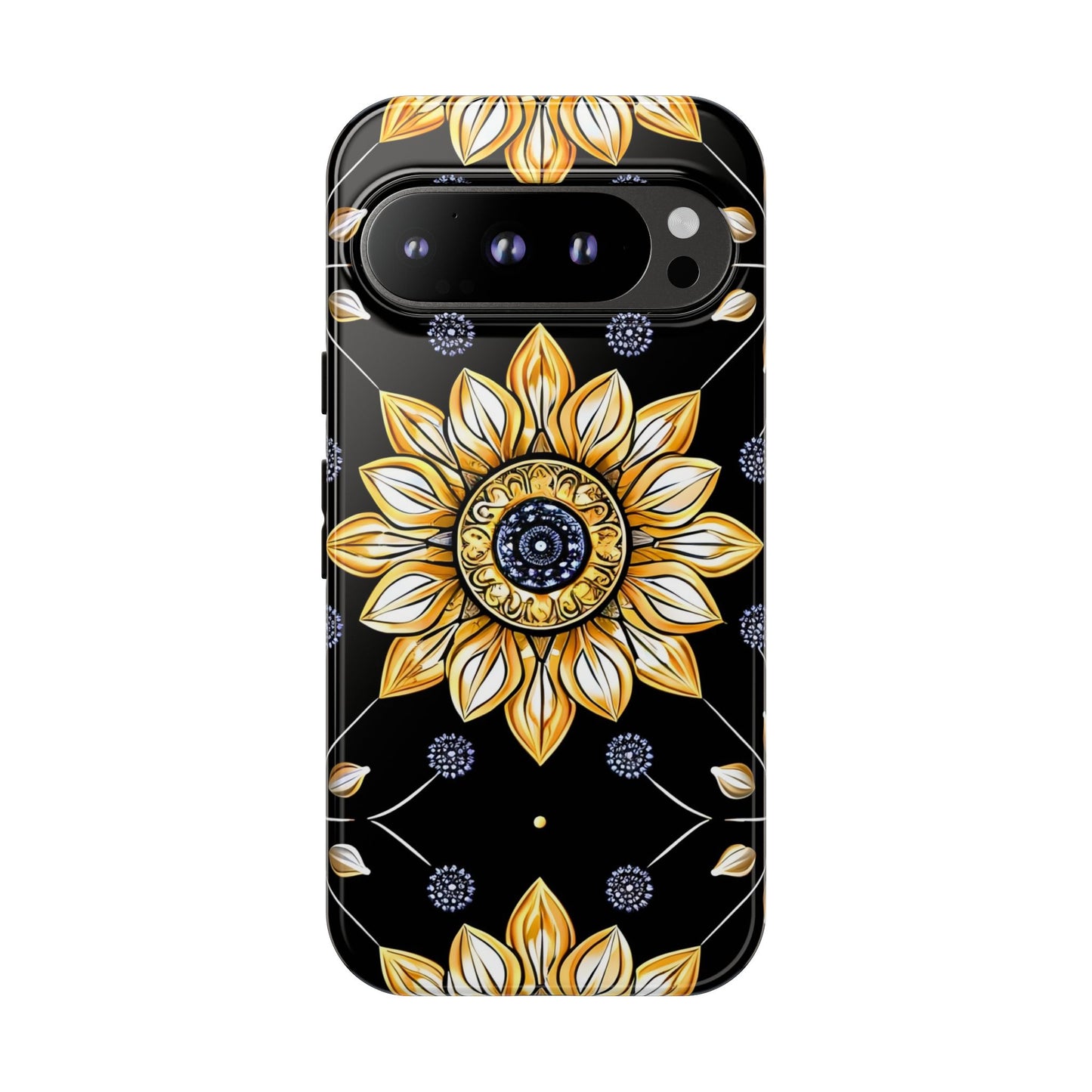 Floral Phone Case with Mandala Design, Tough Cases for iPhone & Samsung, Boho Style, Gift for Her, Unique Accessories