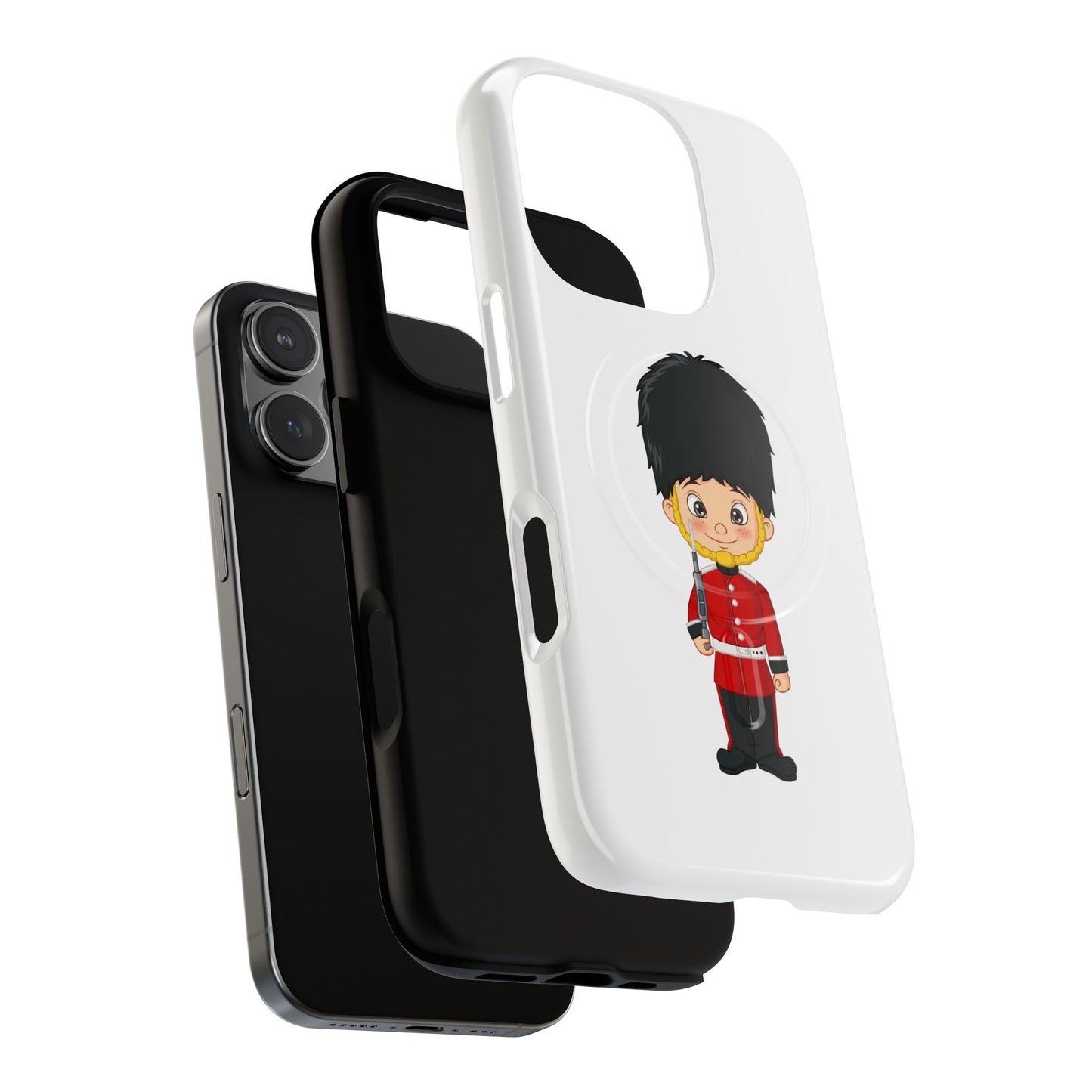 Cute Royal Guard Magnetic Phone Case, Kid's Phone Cover, Tough Magnetic Cases, Unique Gift for Kids, Birthday Gift Ideas