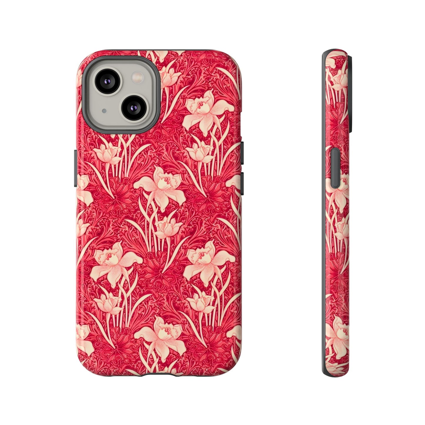 Floral Tough Phone Case - Durable, Stylish Accessory, Perfect Gift for Her, Floral Pattern, Customizable, Ideal for Daily Use
