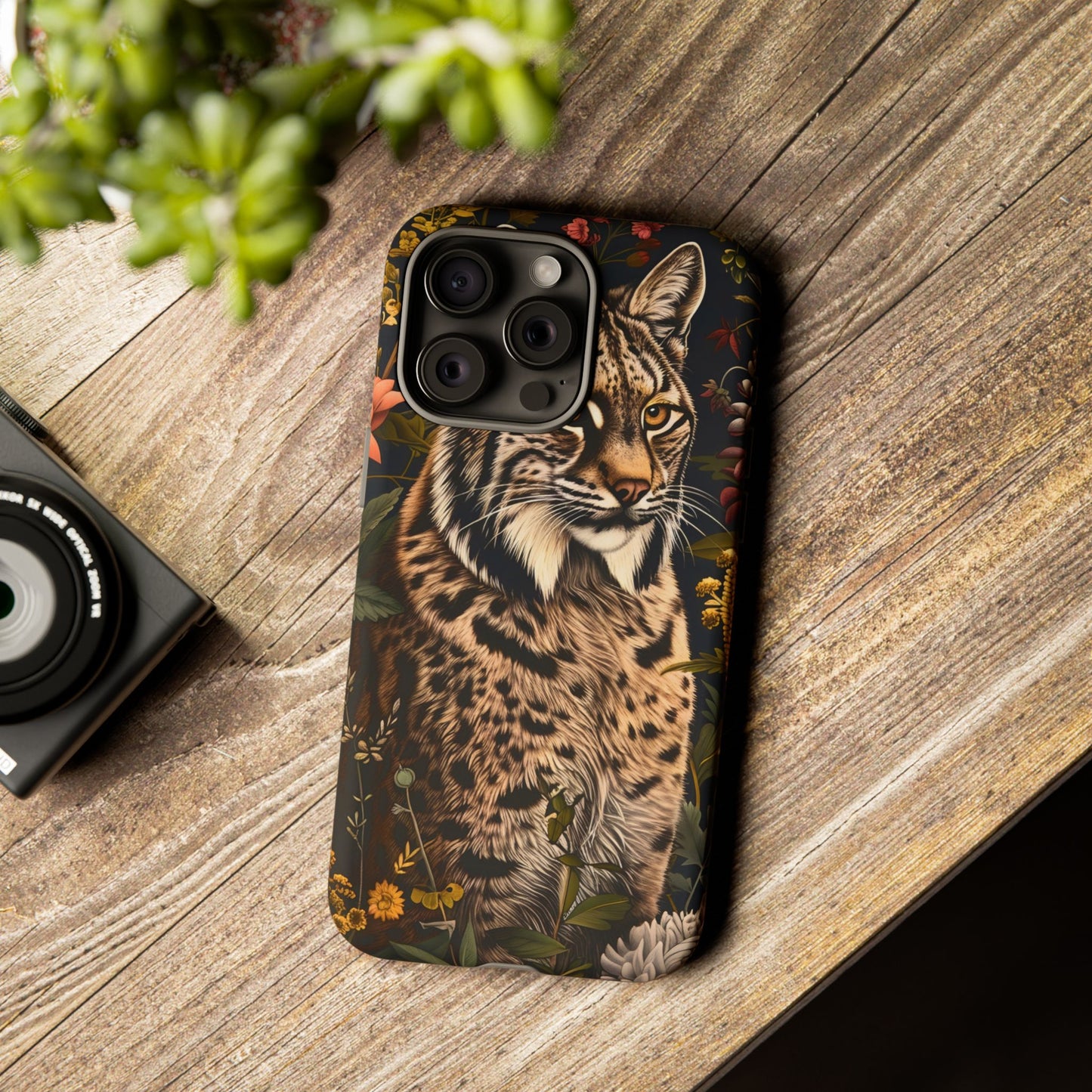 Wildlife Phone Case with Lynx Design, Tough Cases, Animal Lovers Gift, Nature Inspired Accessories, Unique Tech Protection