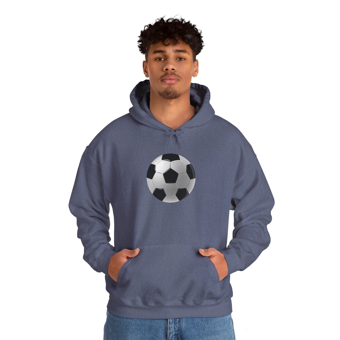 Dynamic Football Design - Sports Passion and Energetic Unisex Heavy Blend™ Hooded Sweatshirt