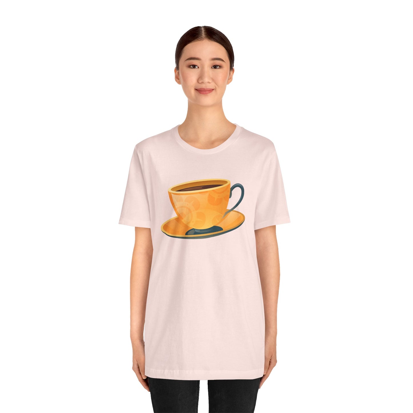 Unisex Jersey Short Sleeve Tee - Elegant British Tea Cup - Classic Tea Time Style