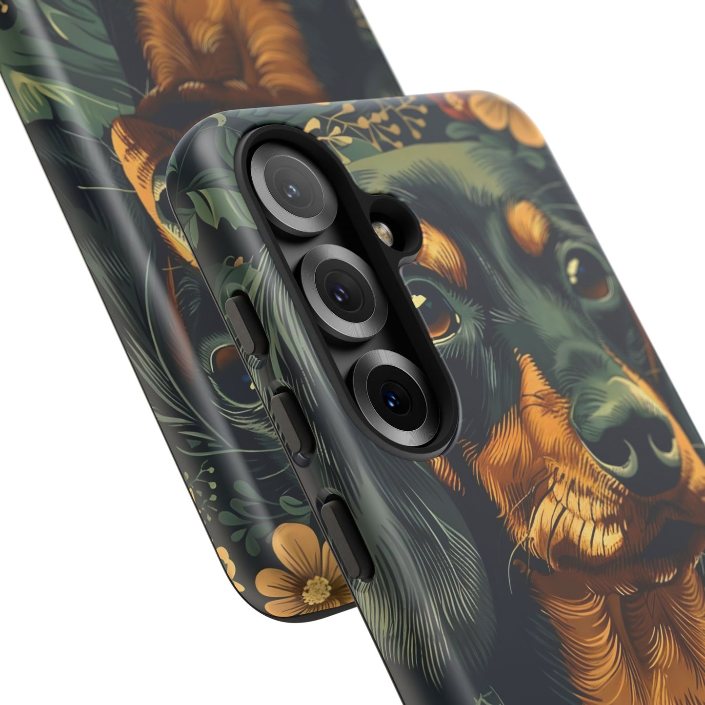 Dachshund Phone Case, Floral Pet Phone Cover, Dog Lover Gift, Tough Phone Case, Custom Dachshund Design, Unique Dog Owner Accessory