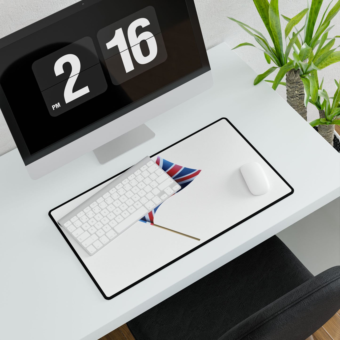 Patriotic Desk Mat - Union Jack Desk Pad, British Flag Office Decor, Workstation Accessory, Great for Home or Gifts