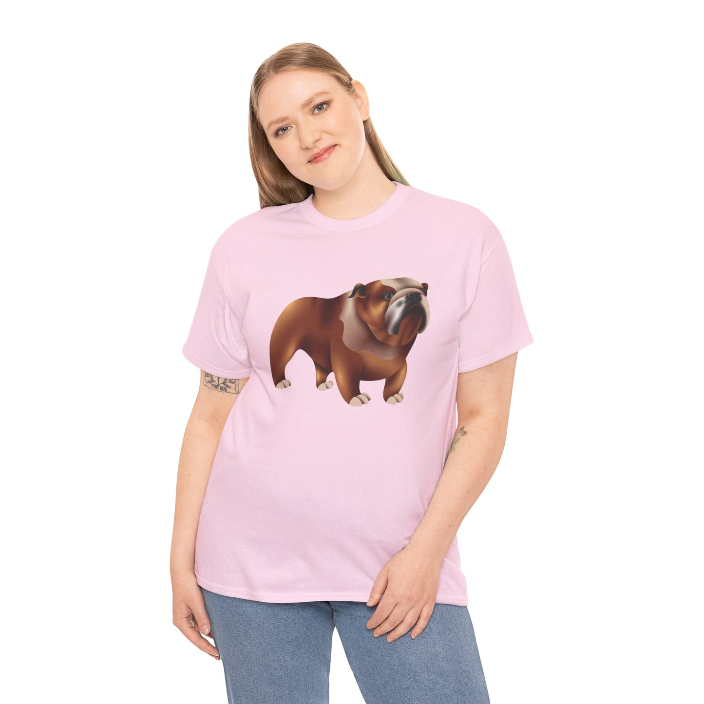 Unisex Heavy Cotton Tee - Adorable British Dog