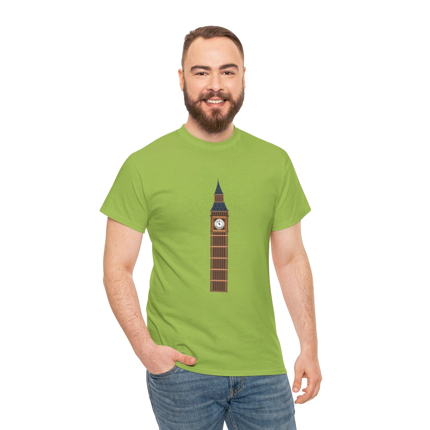 Big Ben - Iconic British Tower and Landmark Classic Unisex Heavy Cotton T-shirt