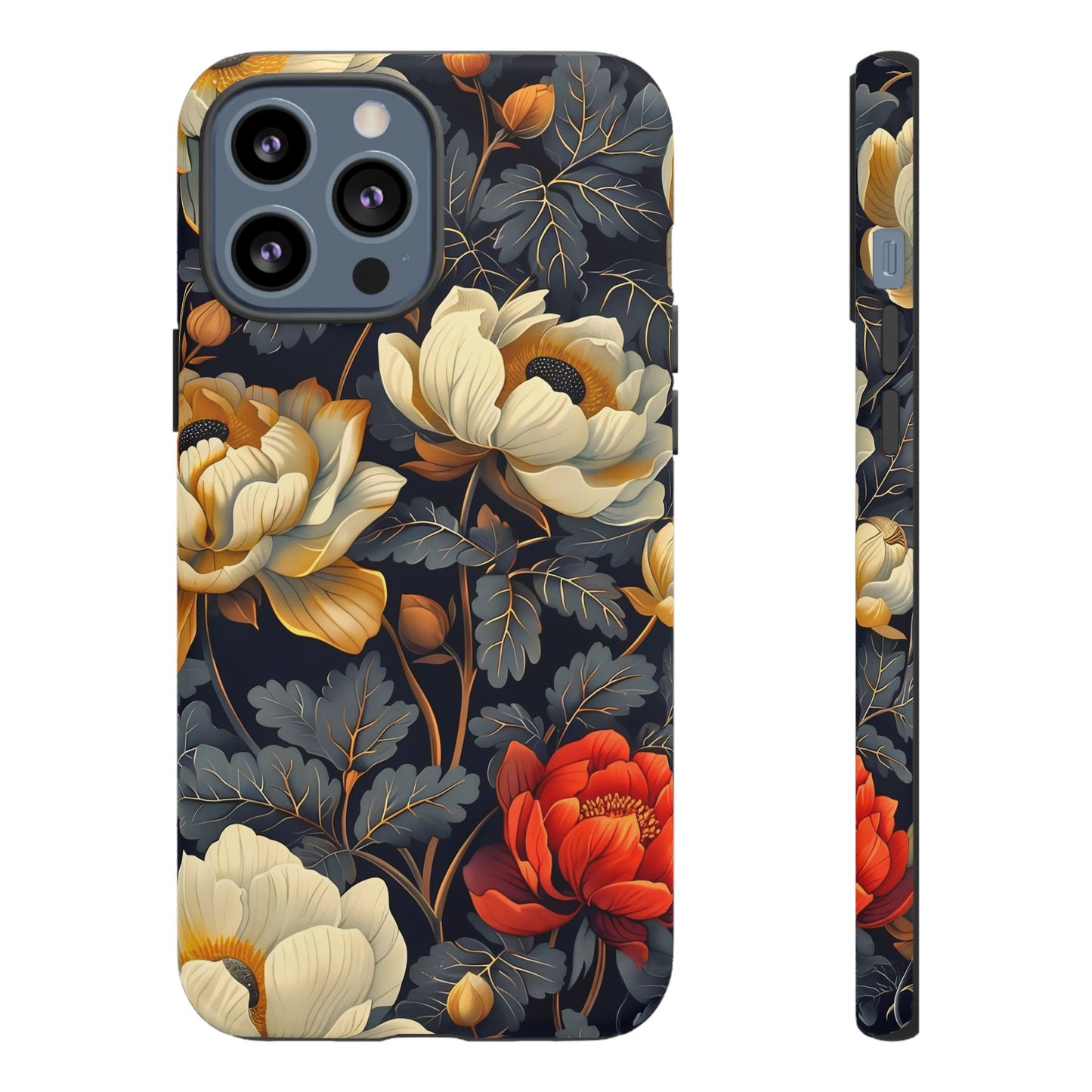 Floral Phone Case - Tough Cases, Stylish Mobile Cover, Flower Design, Holiday Gift, Trendy Accessory, Eco-Friendly Case