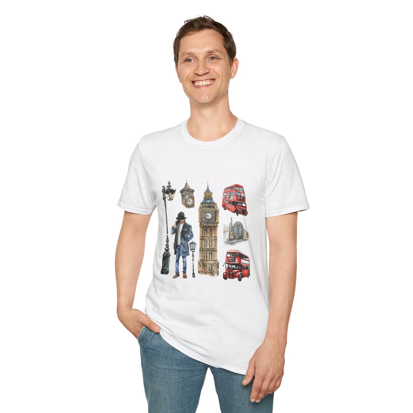Unisex Softstyle T-Shirt - Vintage England Iconic Luxurious