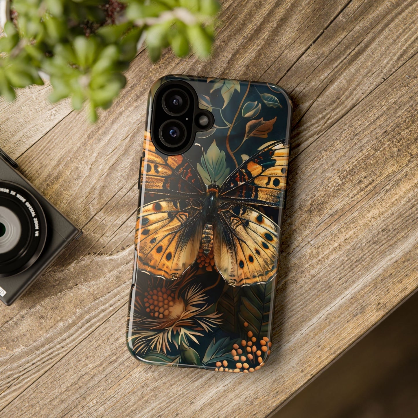 Butterfly Floral Phone Case, Tough Cases, Protective Cover, Unique Gift, Nature Lover, Art Print, Spring Decor