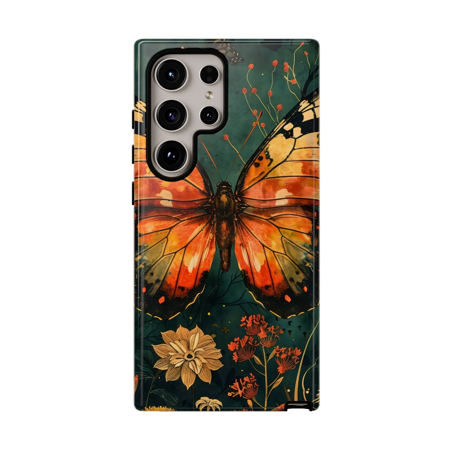 Butterfly Phone Case – Tough Cases for Nature Lovers, Floral Design, Butterfly Art, Unique Gift, Eco-Friendly Protection