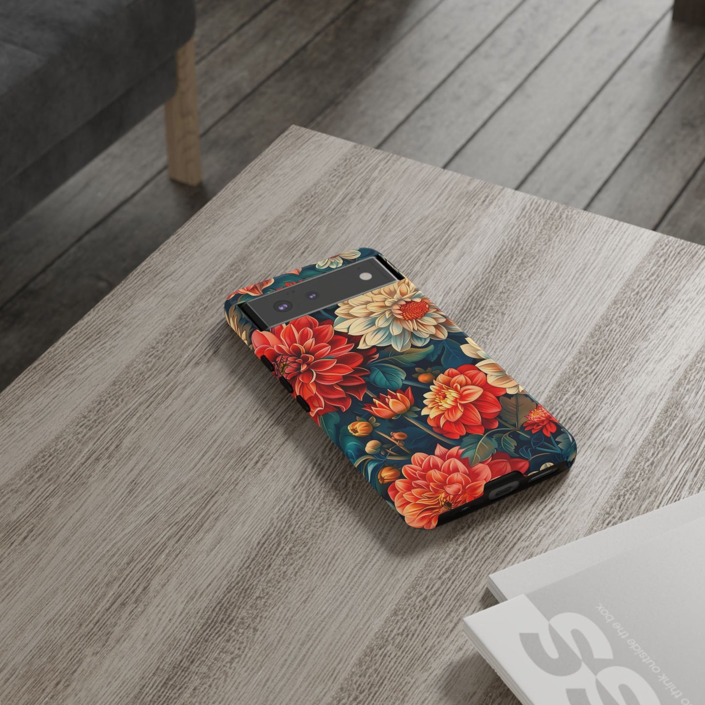 Floral Phone Case - Vibrant Tough Cases, Stylish Floral Cell Phone Cover, Gift for Her, Trendy Phone Accessory, Flower Design