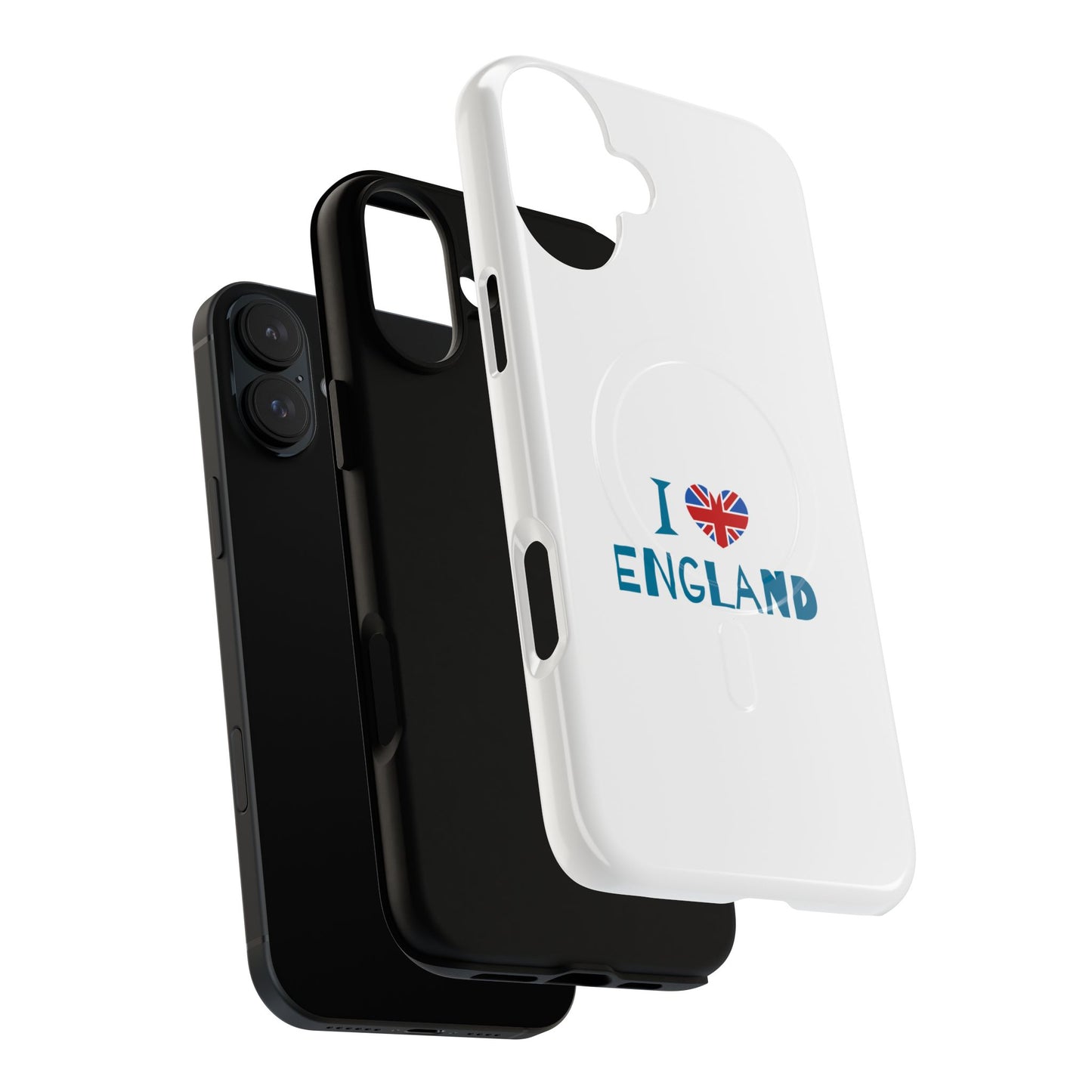 I Love England Magnetic Phone Case | Tough Protective Cover, Travel Gift, Souvenir for England Lovers, Personalized Phone Accessories