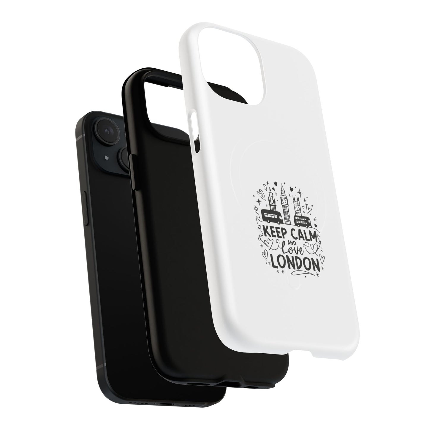 London Love Tough Magnetic Phone Case, Keep Calm Case, Personalized Gift for Travelers, Phone Accessory, Unique Phone Cover