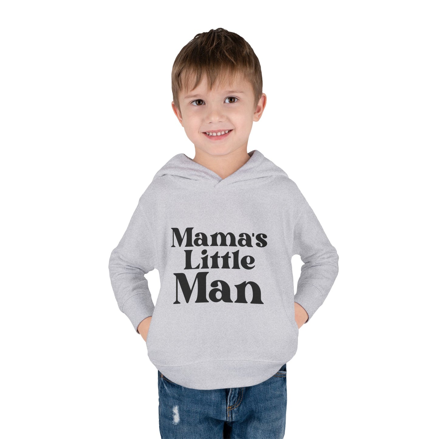 Mama's Little Man Toddler Hoodie - Cozy Fleece Pullover for Little Boys