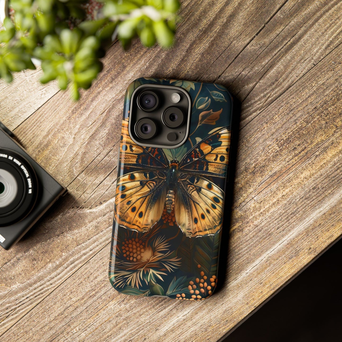Butterfly Floral Phone Case, Tough Cases, Protective Cover, Unique Gift, Nature Lover, Art Print, Spring Decor