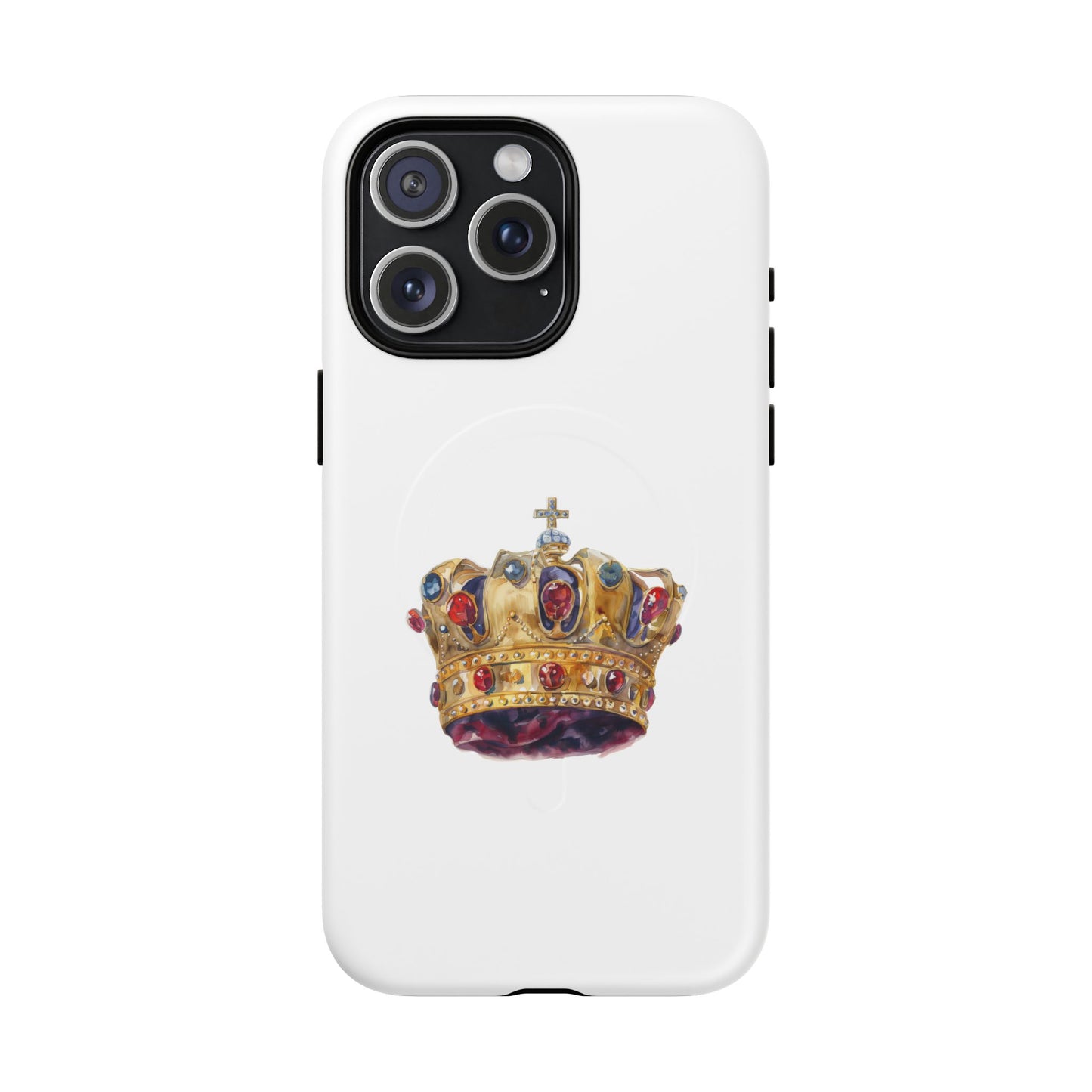 Royal Crown Magnetic Phone Case, Durable Phone Cover, Stylish Tech Accessory, Perfect Gift for Him & Her, Unique Design Case