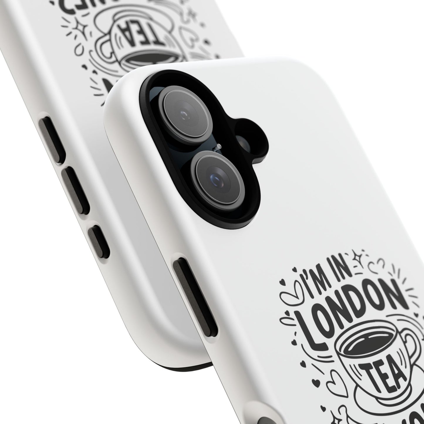 Phone Case with 'I'm in London, Tea Anyone?' Design, UK Gift, Travel Accessory, Cute Phone Cover, Fun Tea Lover Case, London Souvenir