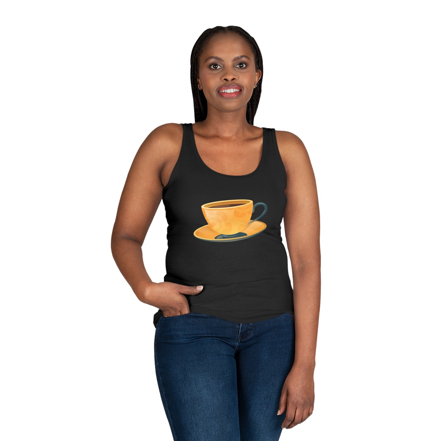 Women's Tank Top - Elegant British Tea Cup - Classic Tea Time Style