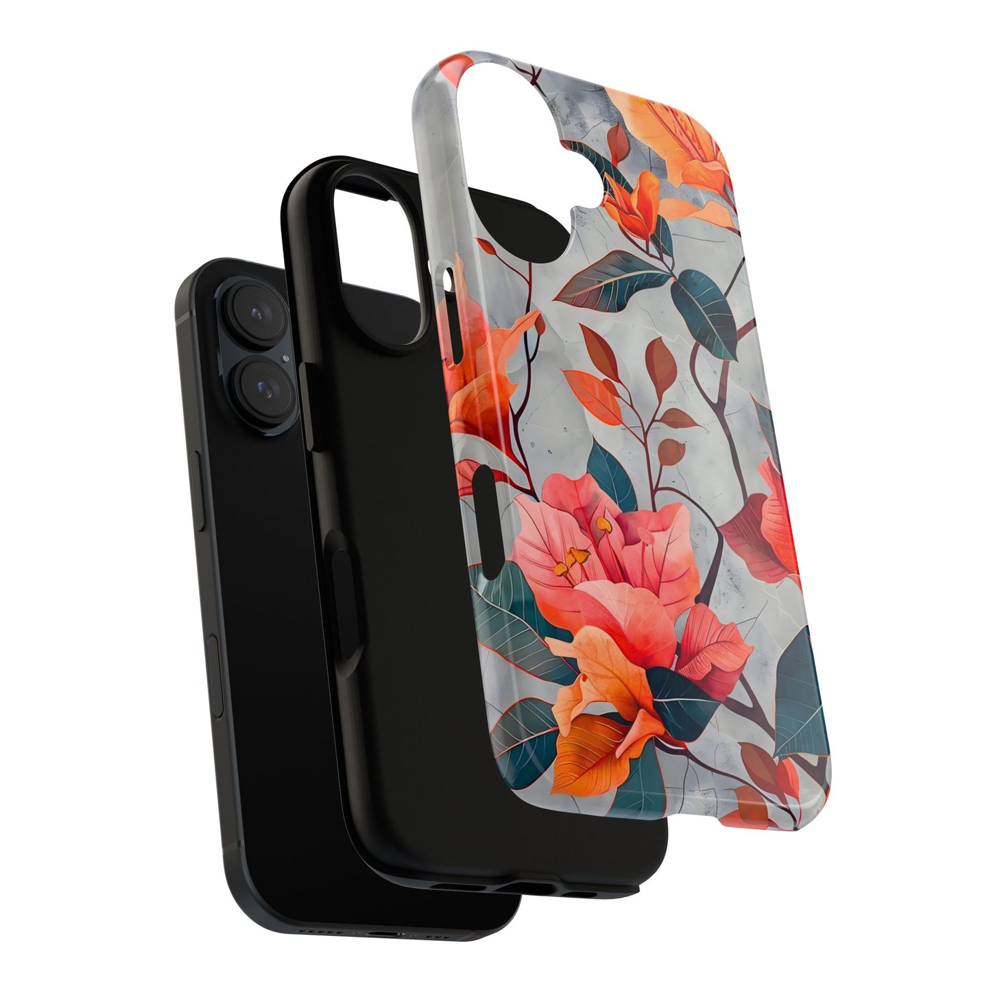 Floral Phone Case - Tough Cases, Protective Cover, Smartphone Accessories, Gift for Her, Stylish Tech Gear, Floral Designs
